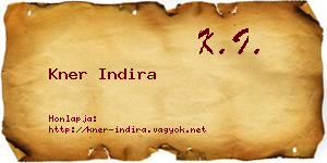 Kner Indira névjegykártya